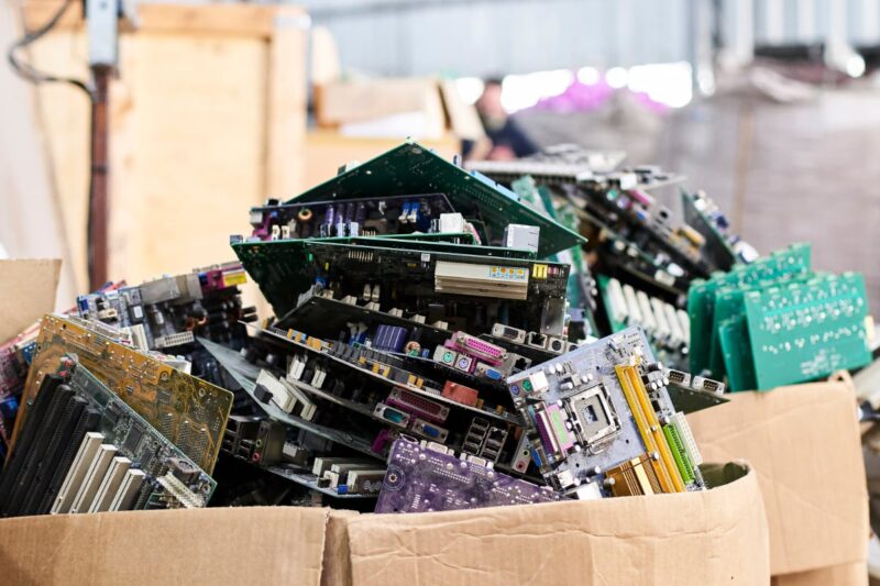 Old motherboards in a box